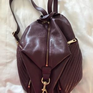 Rebecca Minkoff leather backpack in deep purple